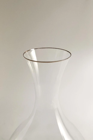 Стеклянная бутылка с кристаллическим золотым краем- Заказать в России