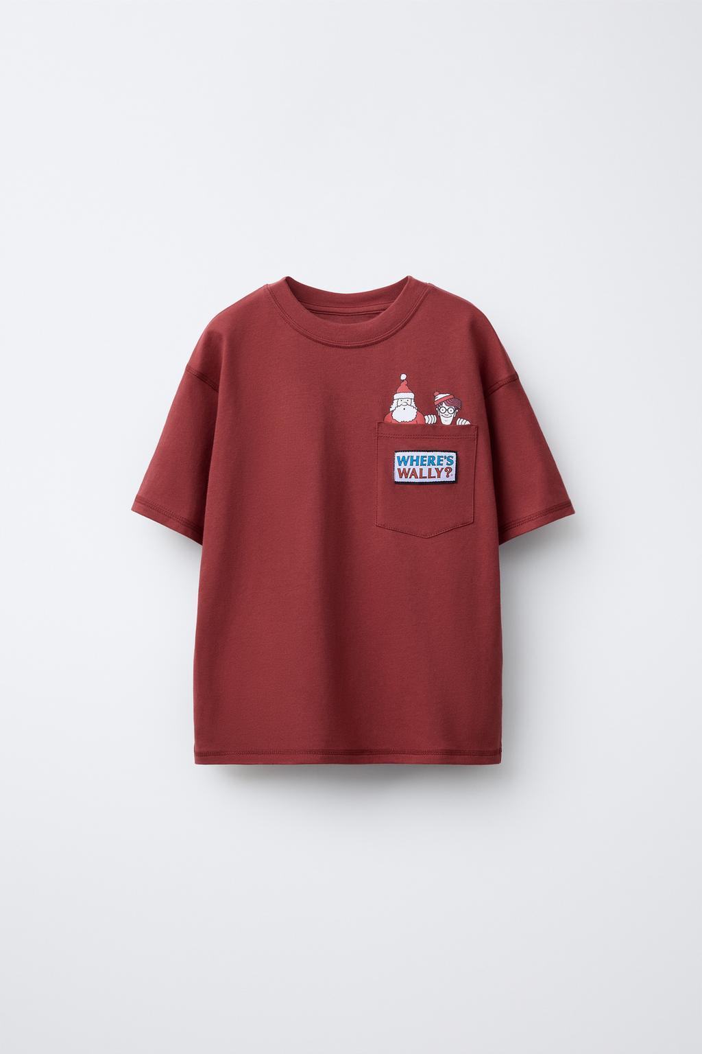 Футболка с принтом «где волли?» от zara