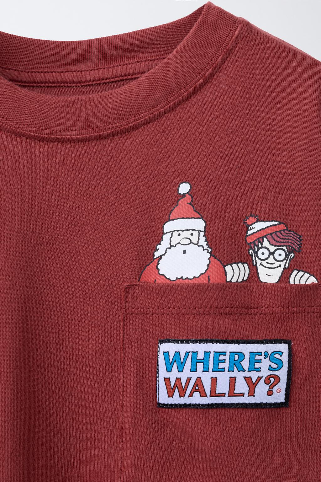 Футболка с принтом «где волли?» от zara