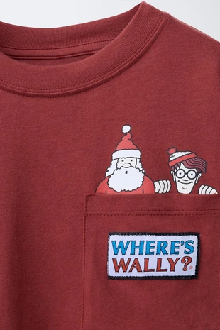 Футболка с принтом «где волли?» от ZARA- Заказать в России