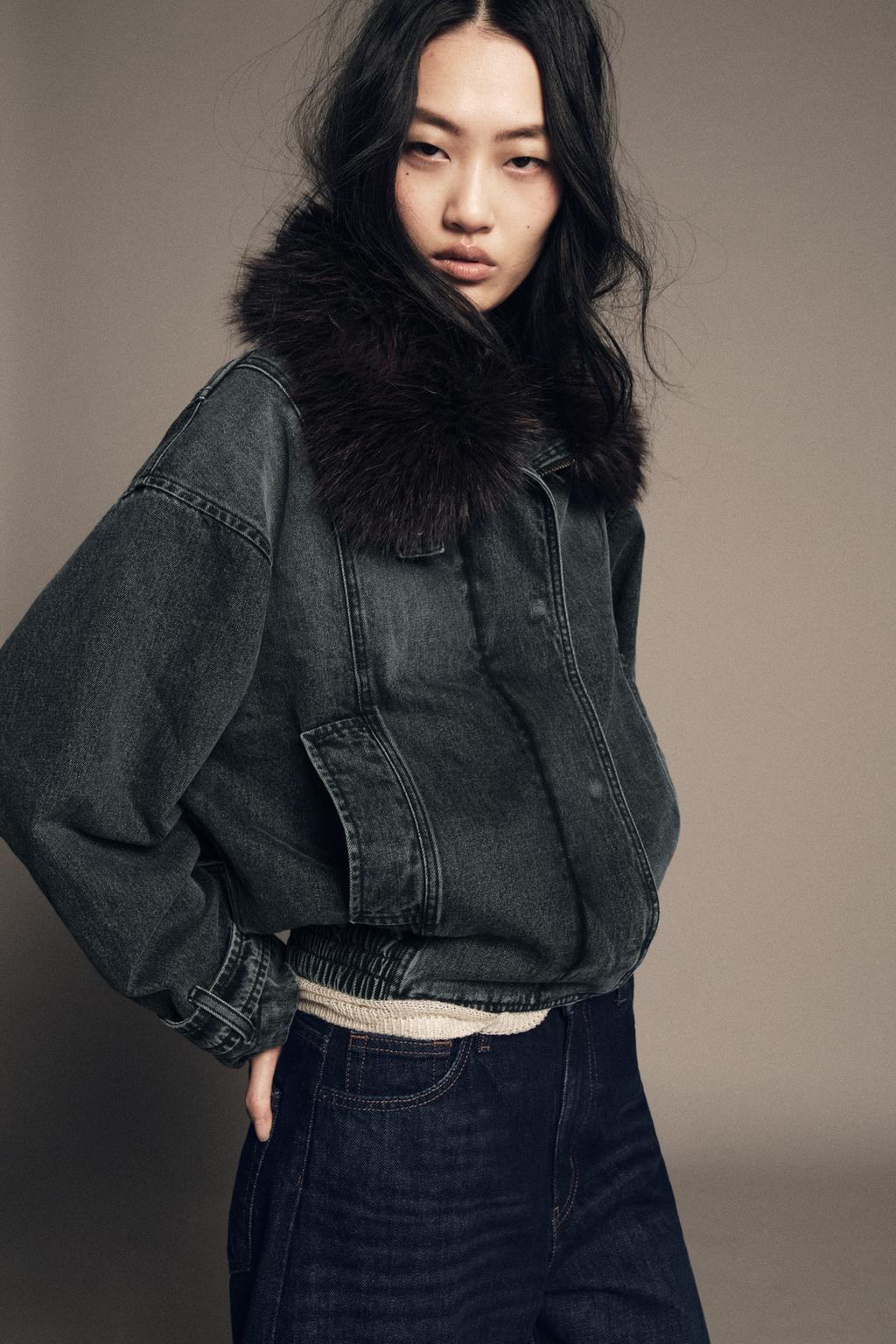 ДЖИНСОВАЯ КУРТКА-БОМБЕР — ZW COLLECTION