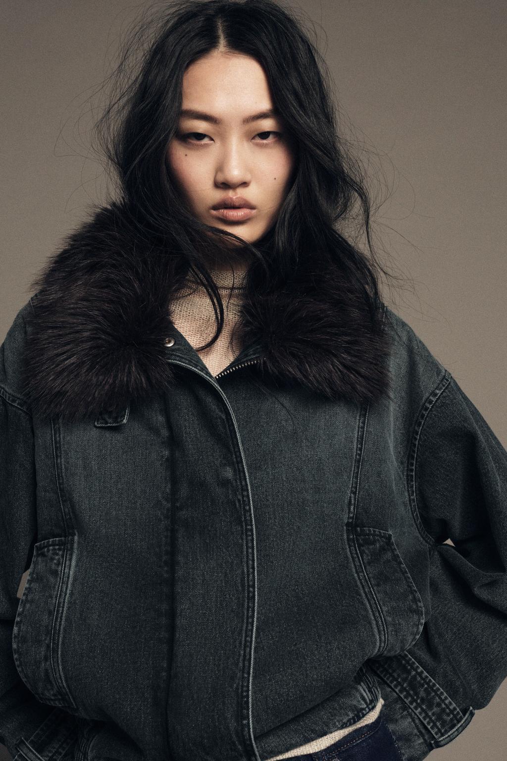 ДЖИНСОВАЯ КУРТКА-БОМБЕР — ZW COLLECTION