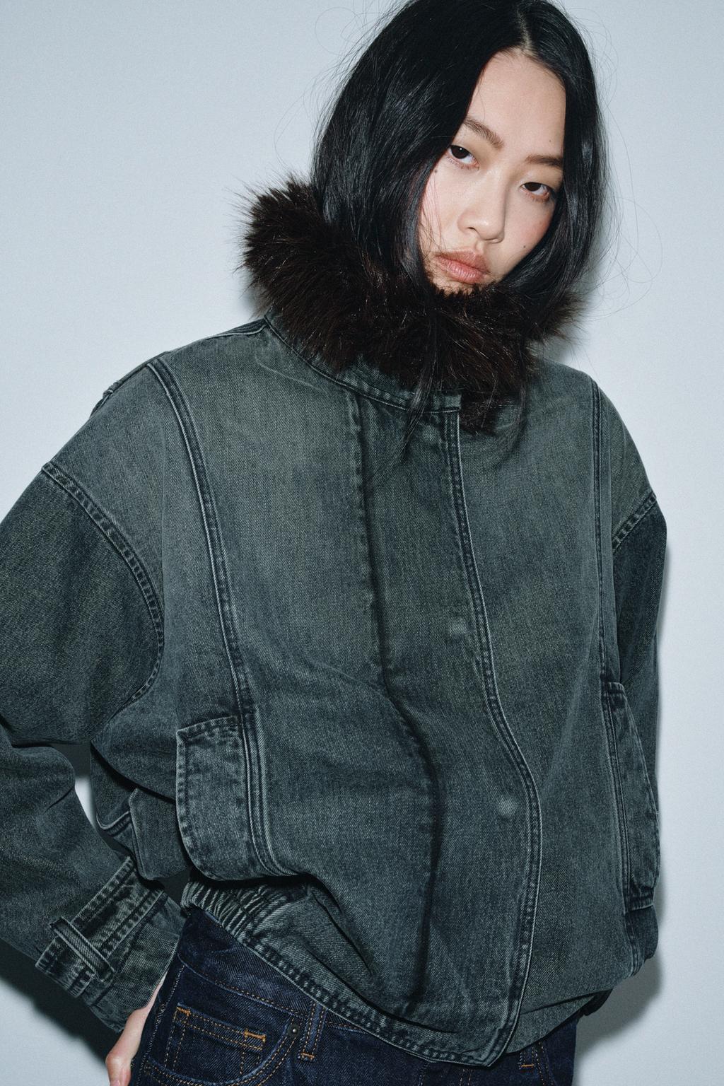 ДЖИНСОВАЯ КУРТКА-БОМБЕР — ZW COLLECTION