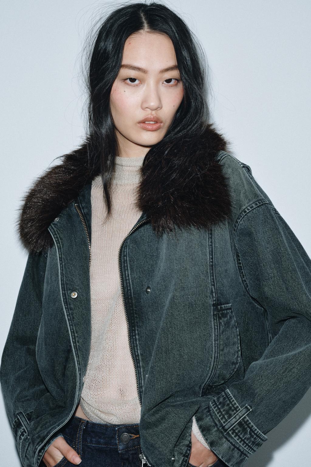 ДЖИНСОВАЯ КУРТКА-БОМБЕР — ZW COLLECTION