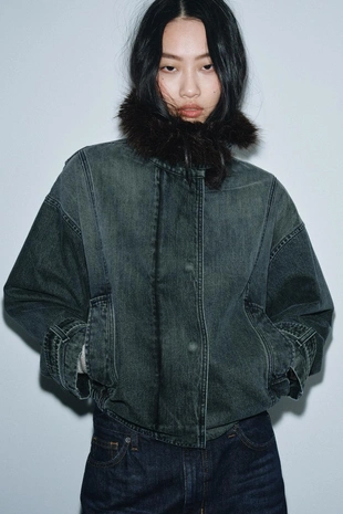 Джинсовая куртка-бомбер — ZW COLLECTION- Заказать в России