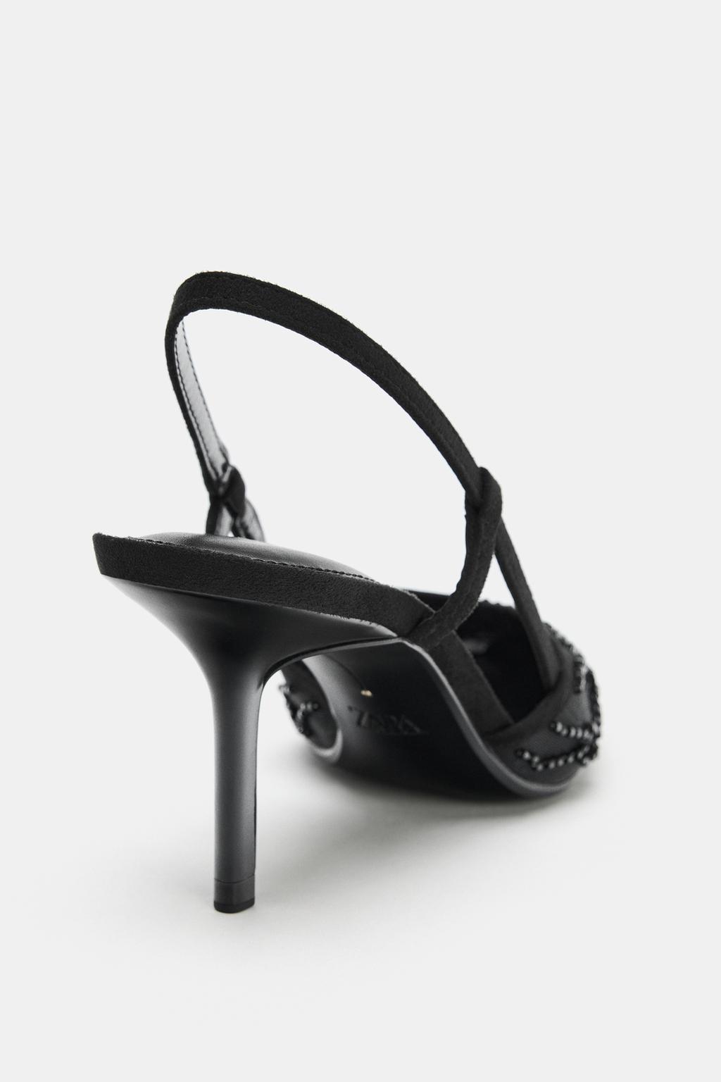 ТУФЛИ-МЮЛИ ИЗ СЕТЧАТОЙ ТКАНИ СО СТРАЗАМИ