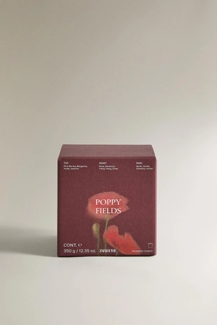 (350 г) ароматическая свеча поле маков- Заказать в России