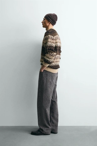 Жаккардовый свитер из рельефного букле- Заказать в России