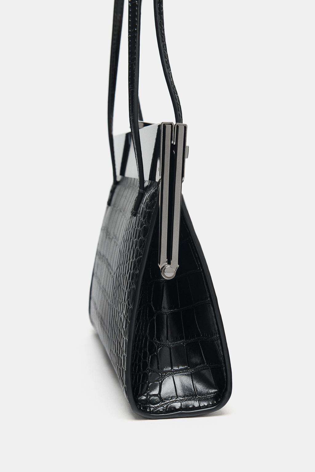 КВАДРАТНАЯ СУМКА С ПЛЕЧЕВЫМ РЕМНЕМ И ЗАСТЕЖКОЙ-КЛИПСОЙ