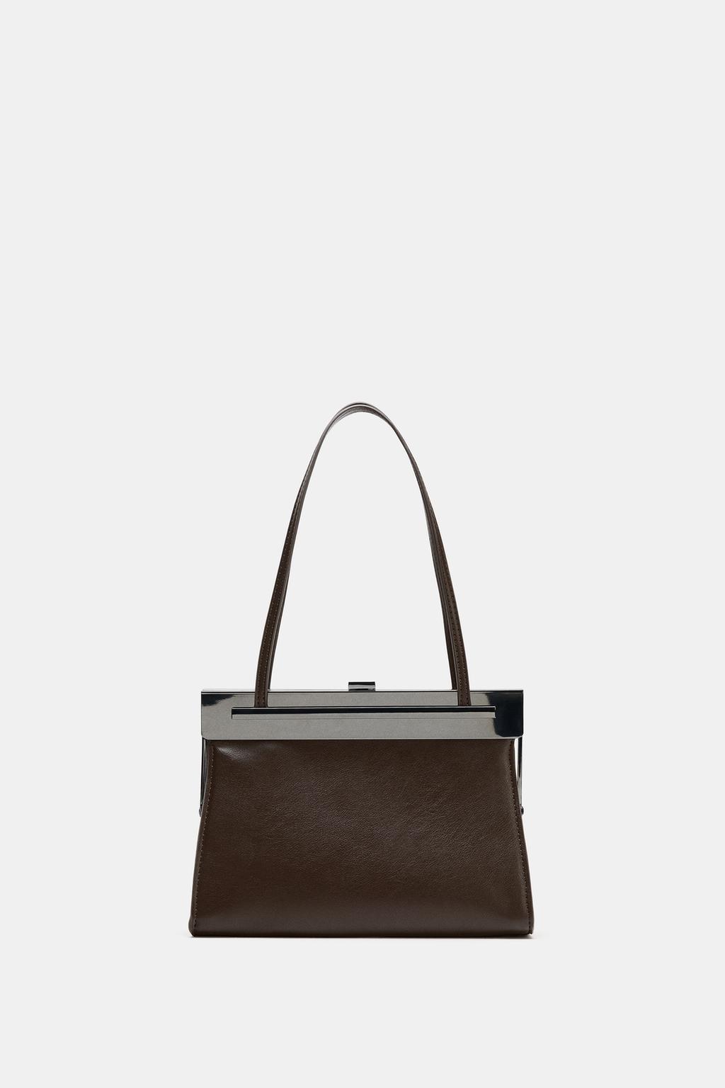 КВАДРАТНАЯ СУМКА С ПЛЕЧЕВЫМ РЕМНЕМ И ЗАСТЕЖКОЙ-КЛИПСОЙ