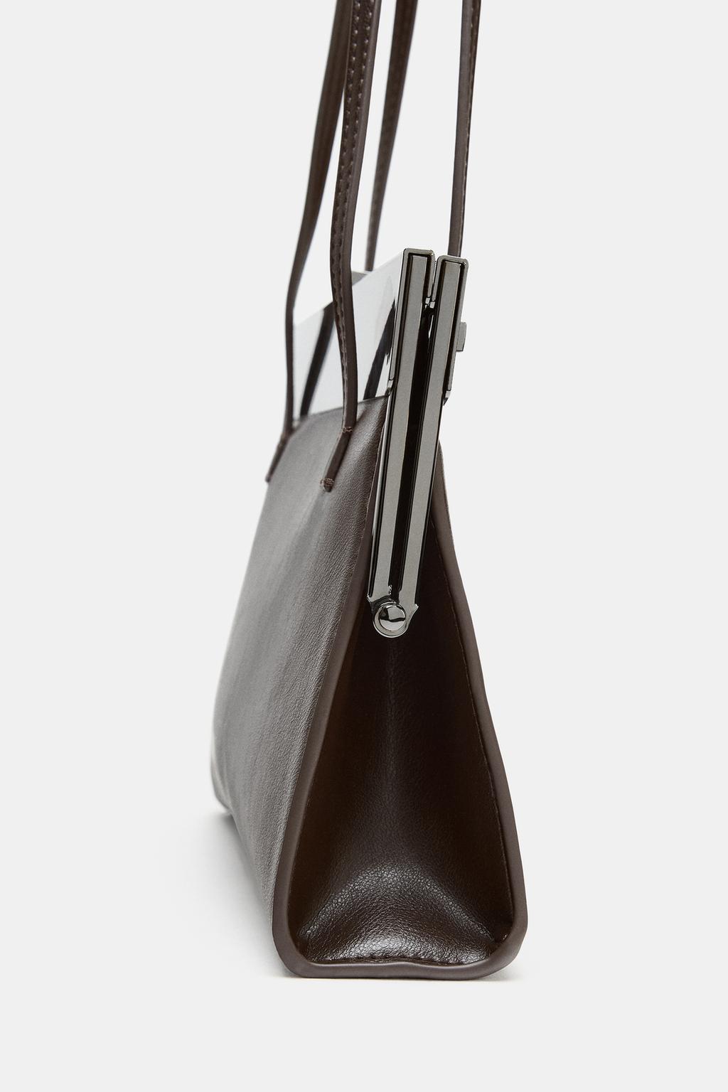 КВАДРАТНАЯ СУМКА С ПЛЕЧЕВЫМ РЕМНЕМ И ЗАСТЕЖКОЙ-КЛИПСОЙ