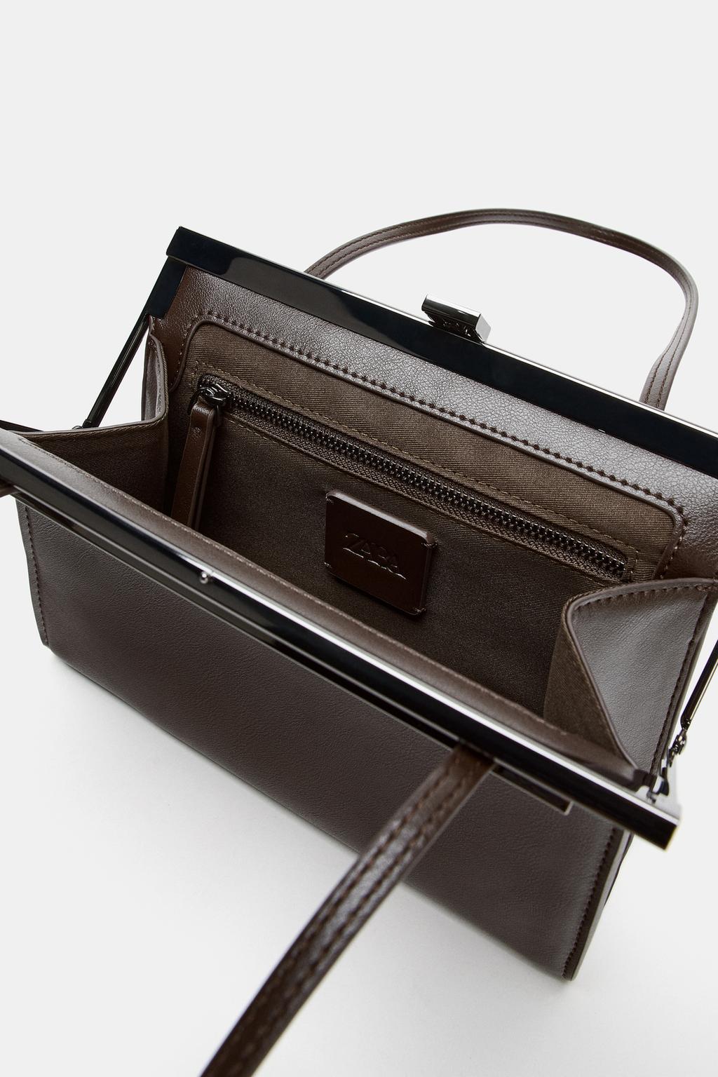 КВАДРАТНАЯ СУМКА С ПЛЕЧЕВЫМ РЕМНЕМ И ЗАСТЕЖКОЙ-КЛИПСОЙ