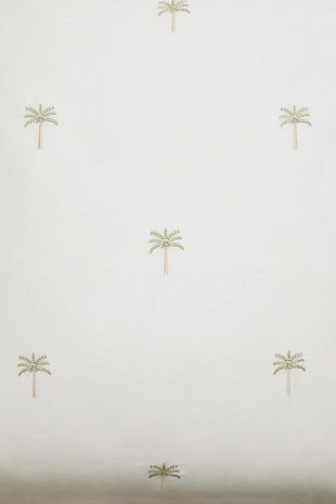 Наволочка из сатина с вышитыми пальмами- Заказать в России