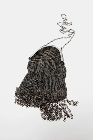 Сумка-ведро мини из металлической сетки