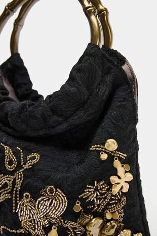 Мини-сумка-мешок с вышивкой- Заказать в России