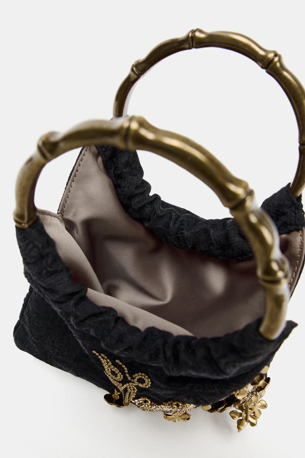 МИНИ-СУМКА-МЕШОК С ВЫШИВКОЙ