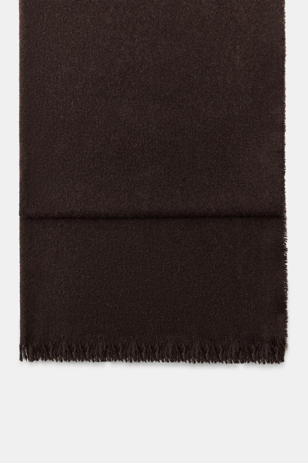 ОДНОТОННЫЙ ШАРФ С ШЕРСТЬЮ