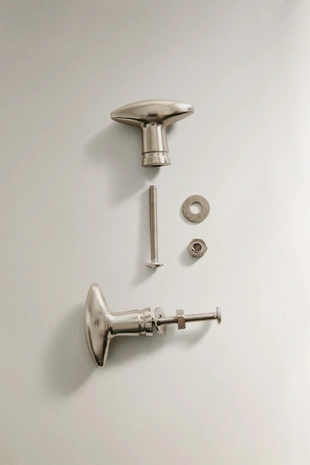 Набор блестящих металлических дверных ручек (набор из 2)- Заказать в России