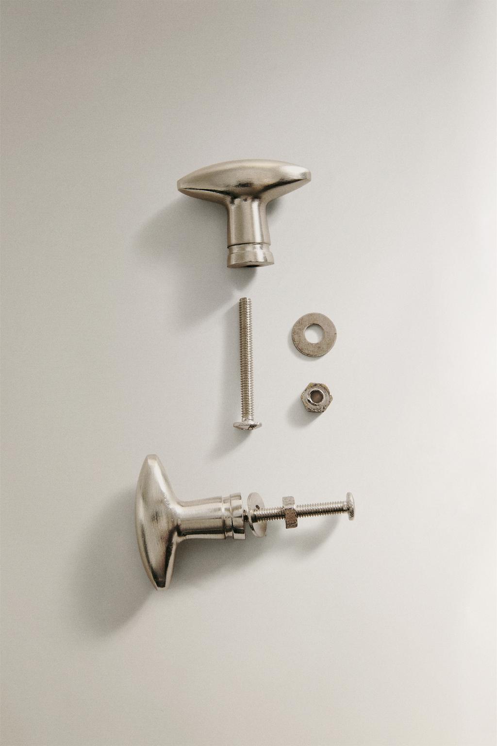 Набор блестящих металлических дверных ручек (набор из 2)