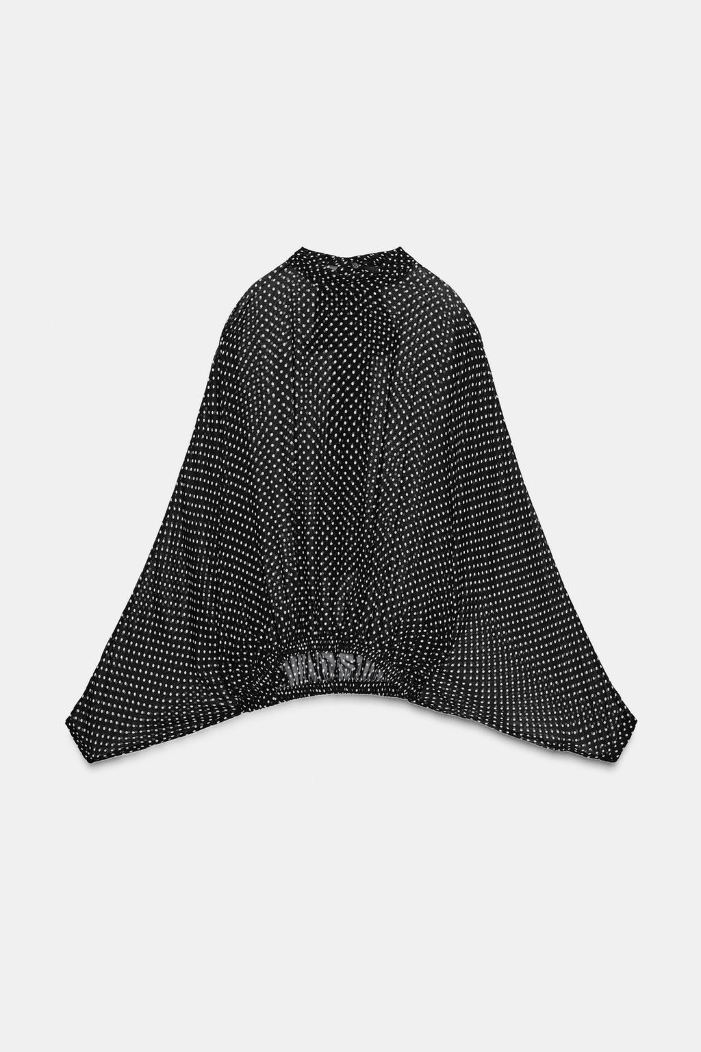 БЛУЗА В ГОРОШЕК С ЗАВЯЗКАМИ — ZW COLLECTION