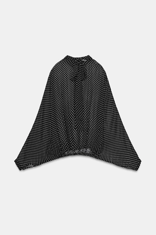 Блуза в горошек с завязками — ZW COLLECTION- Заказать в России