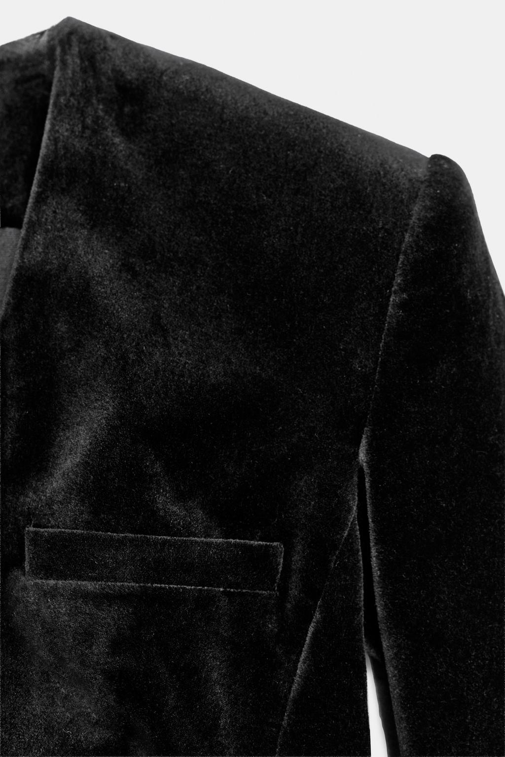 КОРОТКИЙ БАРХАТНЫЙ КОМБИНЕЗОН-БЛЕЙЗЕР