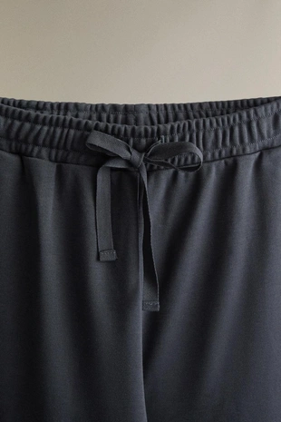 Брюки из хлопка с эластичным поясом- Заказать в России