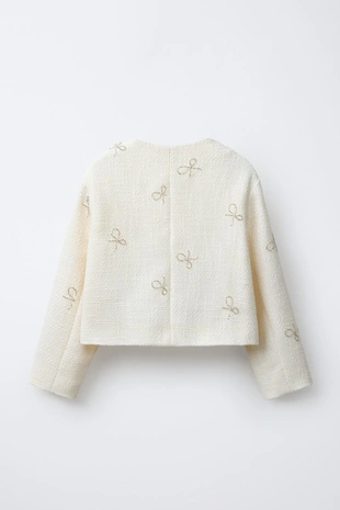 Структурный жакет с бантами и блестками- Заказать в России