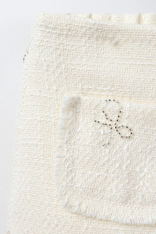 Структурная юбка с бантами и блеском- Заказать в России