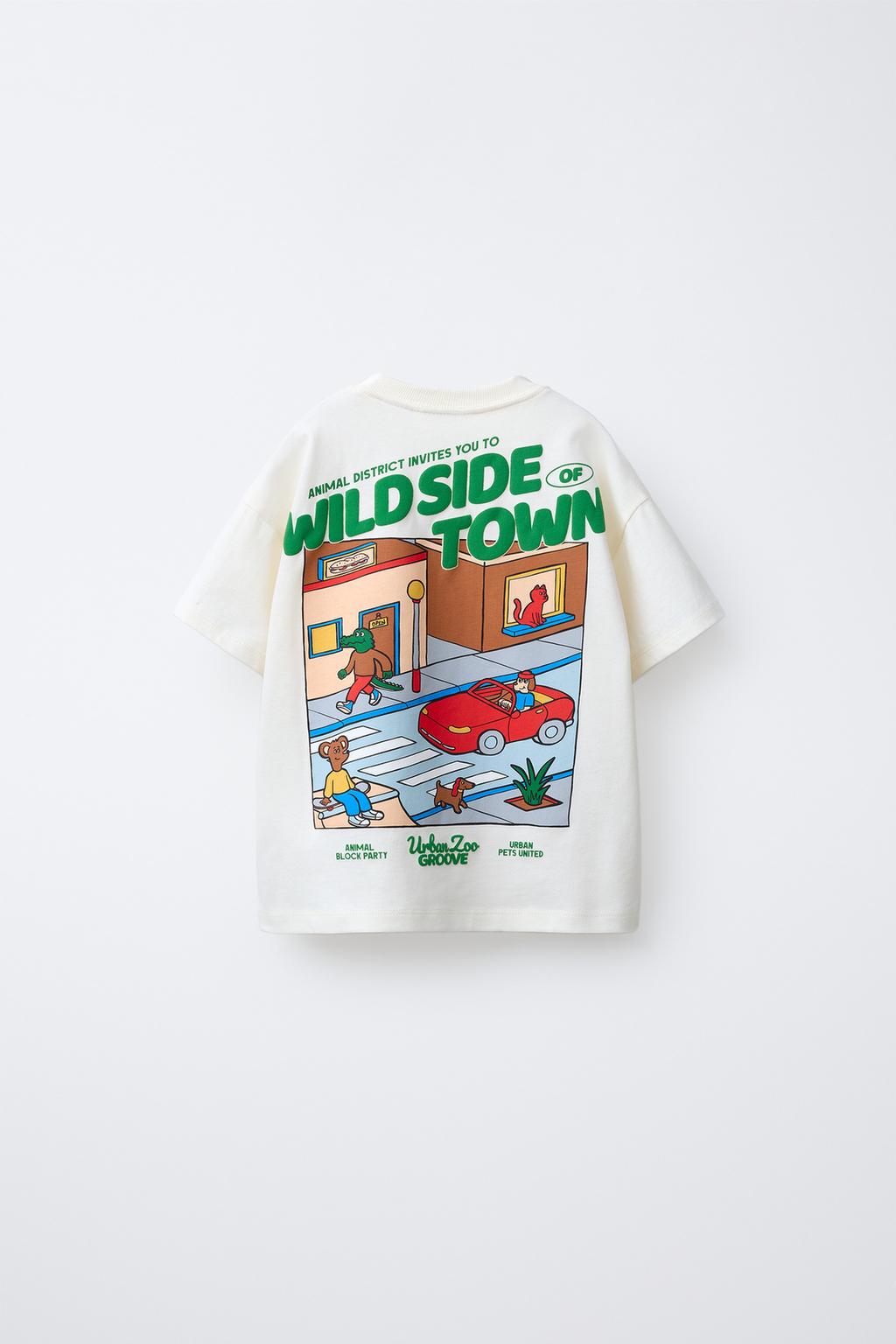 ФУТБОЛКА С АНИМАЛИСТИЧЕСКИМ ПРИНТОМ