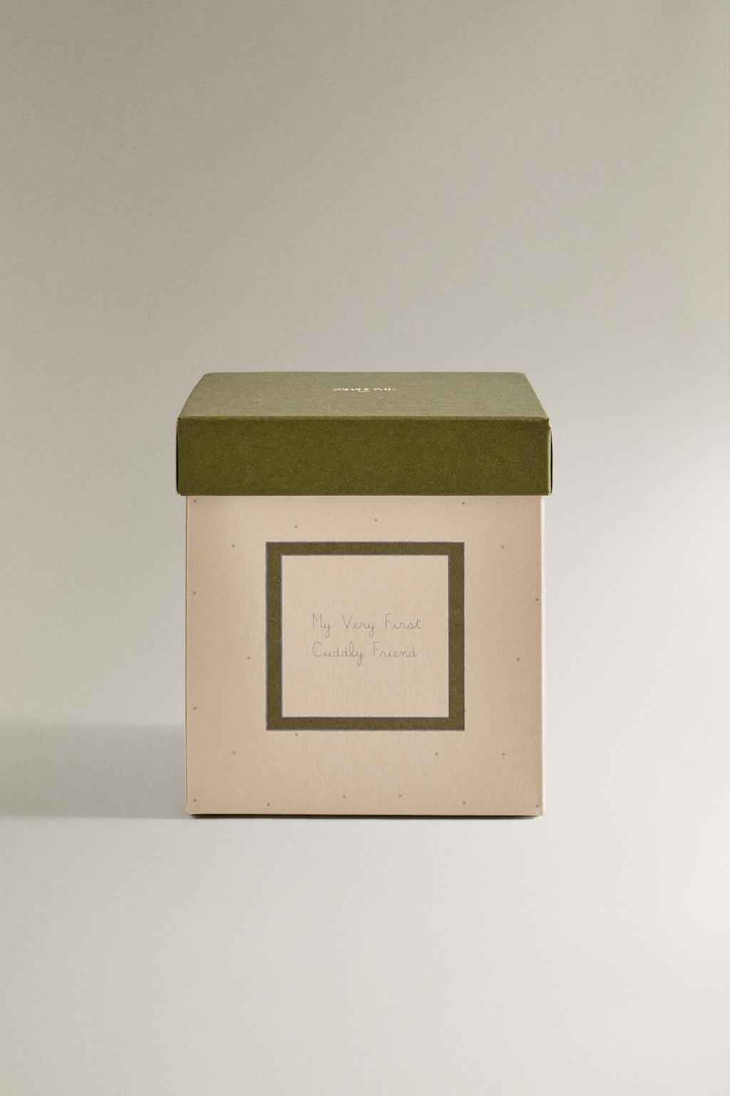 Детская мягкая игрушка зайчик в коробке