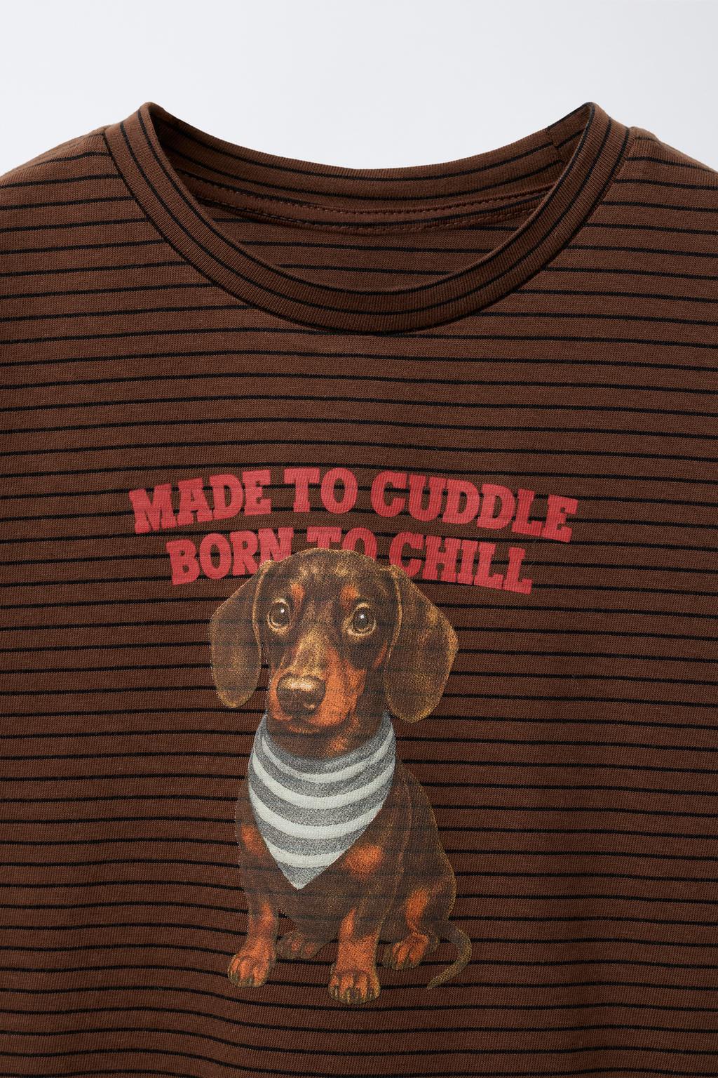 ФУТБОЛКА В ПОЛОСКУ С СОБАКОЙ