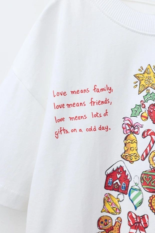 Футболка из хлопка с принтом