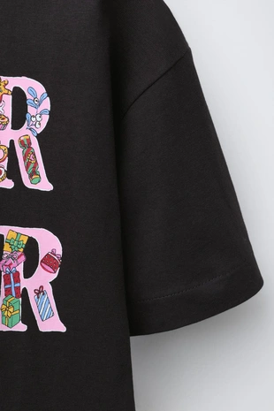 Футболка из хлопка с принтом- Заказать в России