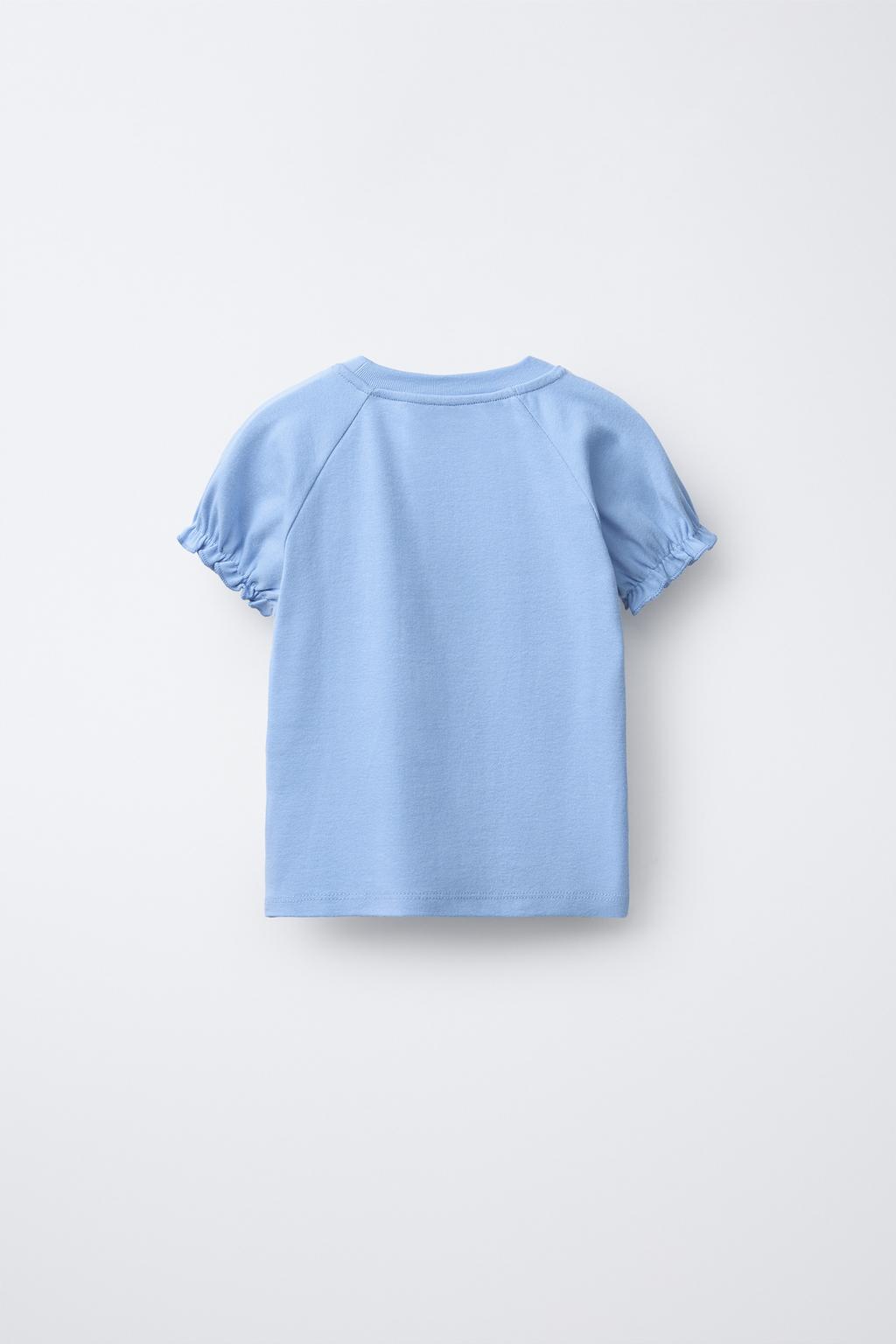 ФУТБОЛКА С ОБЪЕМНЫМИ РУКАВАМИ И НАДПИСЬЮ