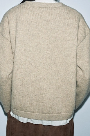 Кардиган из комбинированной шерсти- Заказать в России