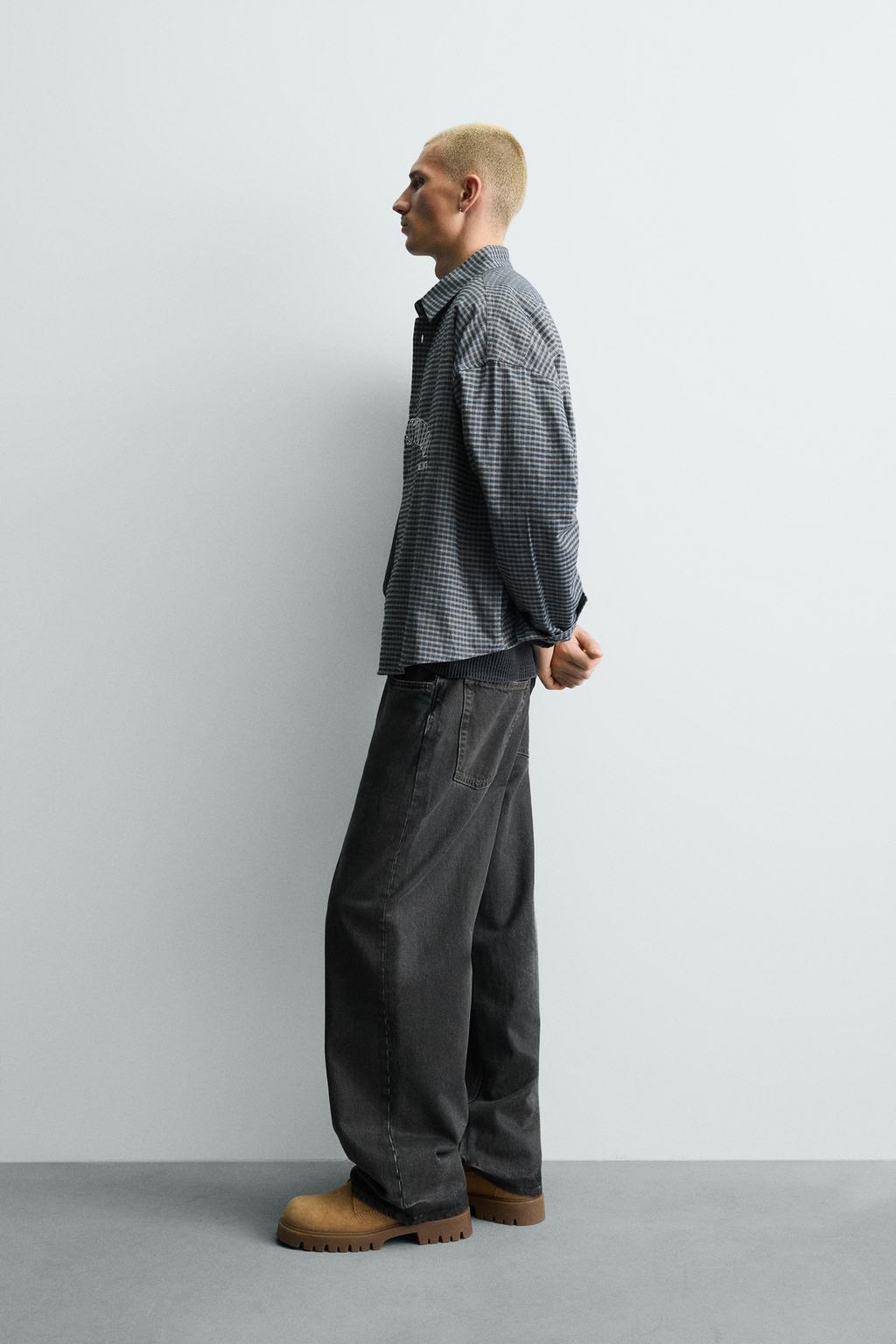 РУБАШКА В КЛЕТКУ С ВЫШИВКОЙ