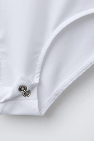 Боди с воротником-стойкой