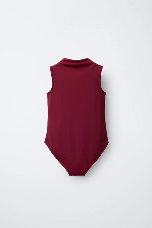 Боди с воротником-стойкой- Заказать в России