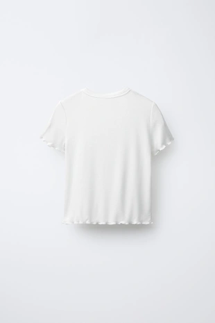 Футболка в рубчик с пайетками- Заказать в России