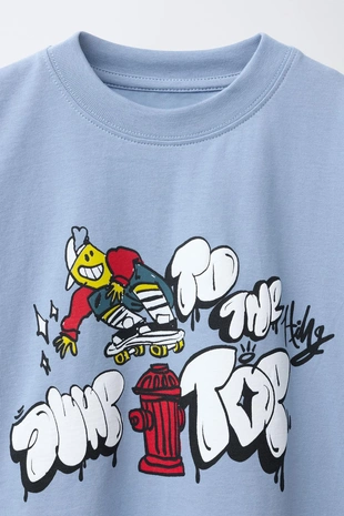 Футболка с принтом «скейт»- Заказать в России