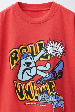 Футболка с принтом «скейт»- Заказать в России