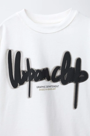 Лонгслив с рельефной надписью- Заказать в России