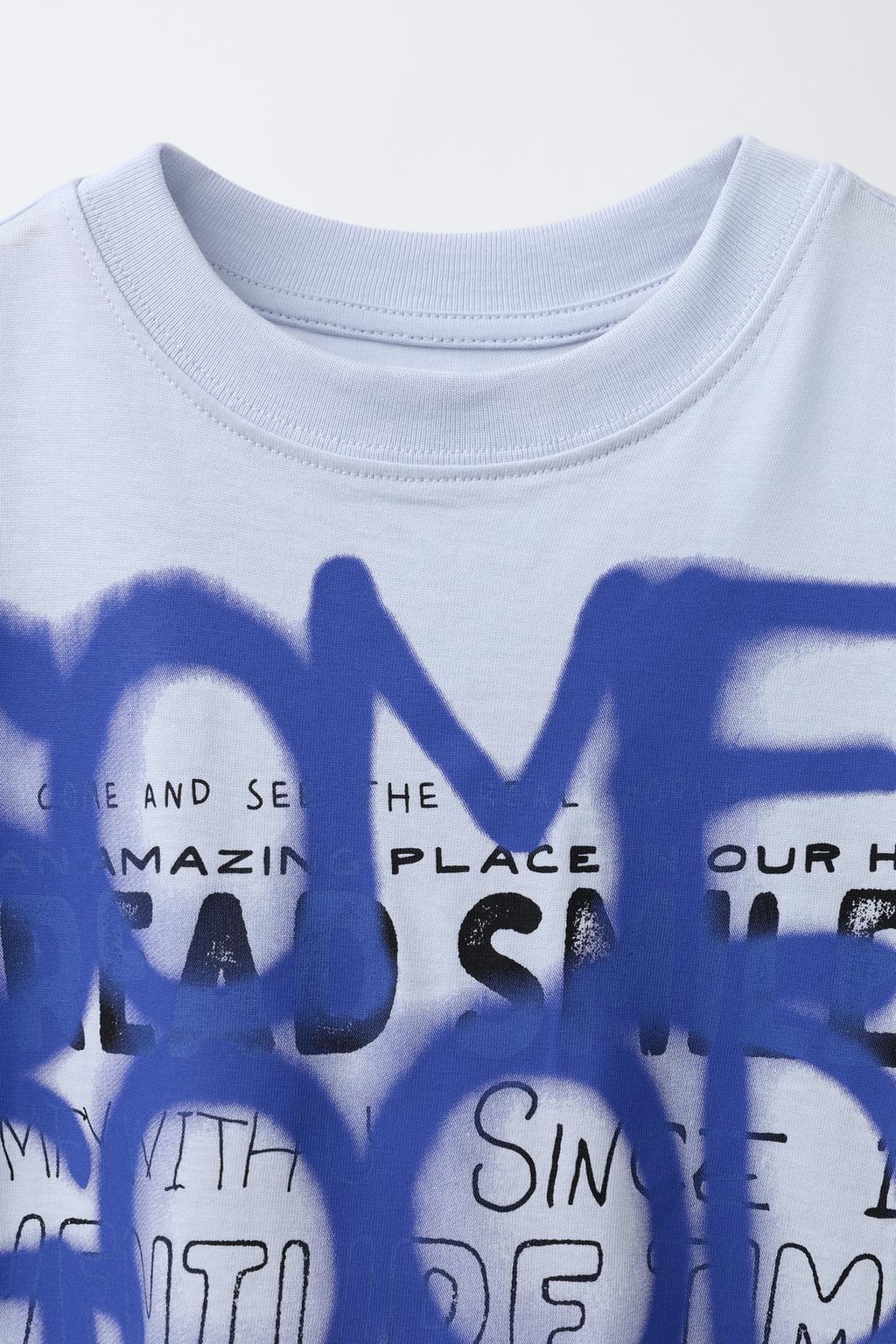 ФУТБОЛКА С ГРАФФИТИ-СПРЕЙ ПРИНТОМ