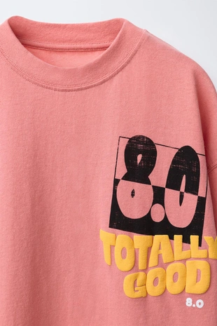 Футболка с рельефным принтом- Заказать в России