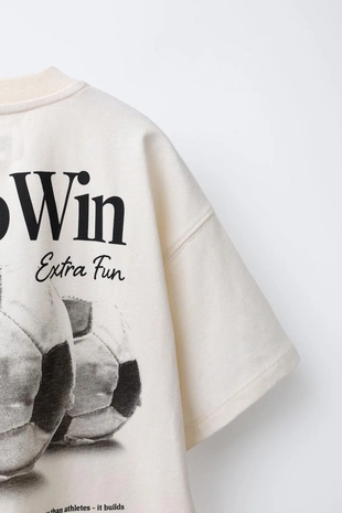 Футболка с принтом «мяч»- Заказать в России