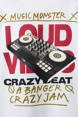 Футболка с музыкальным принтом- Заказать в России