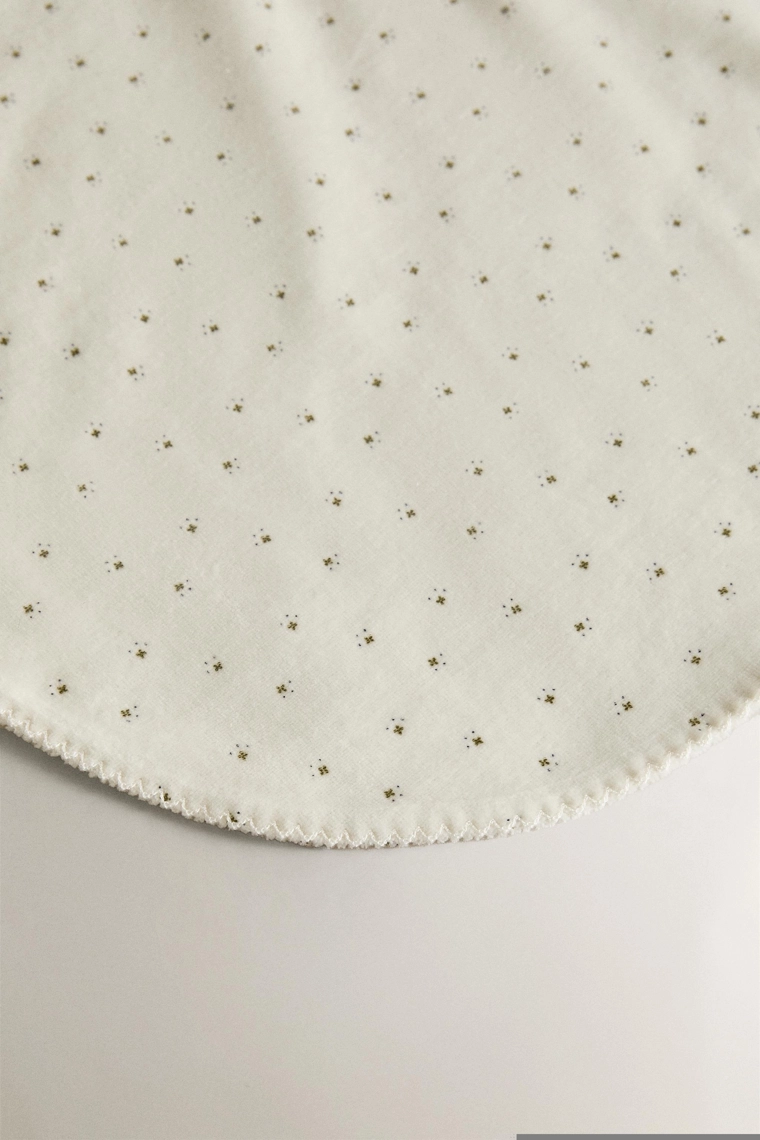 Детский плед из вельвета с принтом клевера