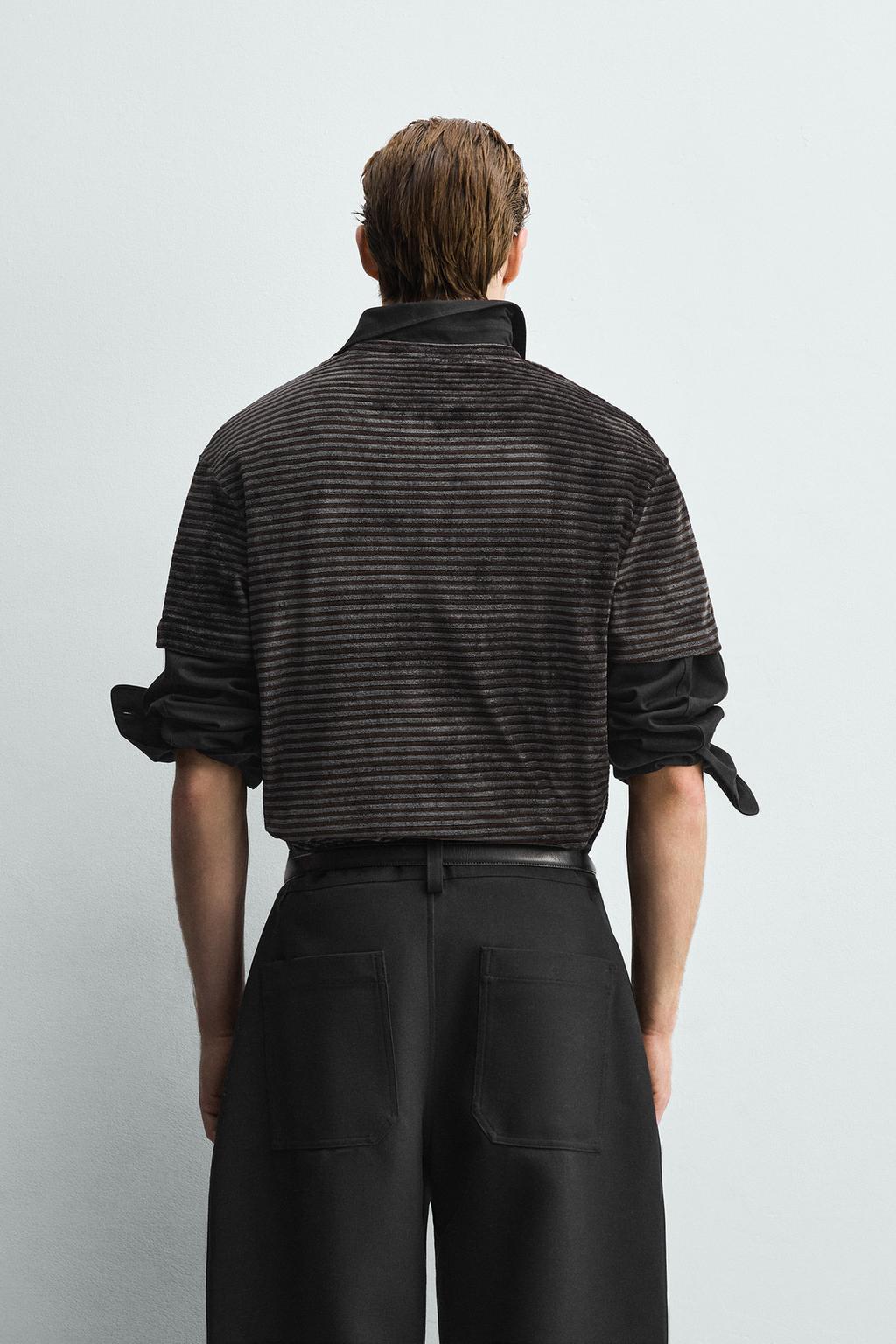 ФУТБОЛКА С РЕЛЬЕФНЫМ УЗОРОМ И ЭФФЕКТОМ ПОТЕРТОСТИ