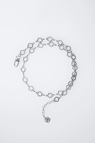 Ремень-цепочка с цветами- Заказать в России